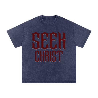 "Jesus Is Coming Back" Oversize Acid Wash Tee